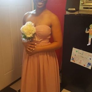 High-Waisted Bridesmaid Long Dress
